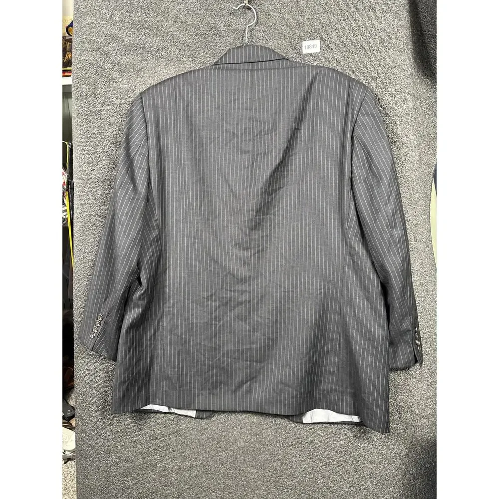 Ralph Lauren Blazer Mens 44R Gray Pinstripe Wool Made In Canada Dillard's Jacket